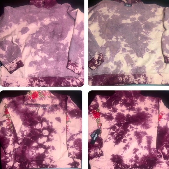 BNWT CIVIL REGIME CRANBERRY MARBLE WASH MEDIUM MENS UNISEX TIE DYE HOODIE - Picture 13 of 16